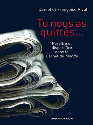 cover image of Tu nous as quittés...